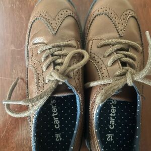 Carter's Tan and Black Kids Dress Shoes